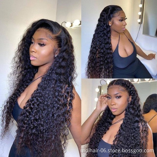 Deep Wave 30 32 Inch Curly Human Hair Wigs For Black Women Pre Plucked Wigs Wet And Wavy 13x4 Water Wave Hd Lace Wig